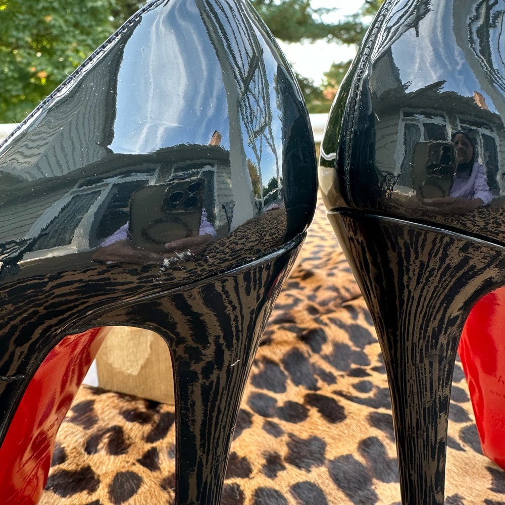 Christian Louboutin BIANCA BLACK HEELS 38.5 - Picture 3 of 13